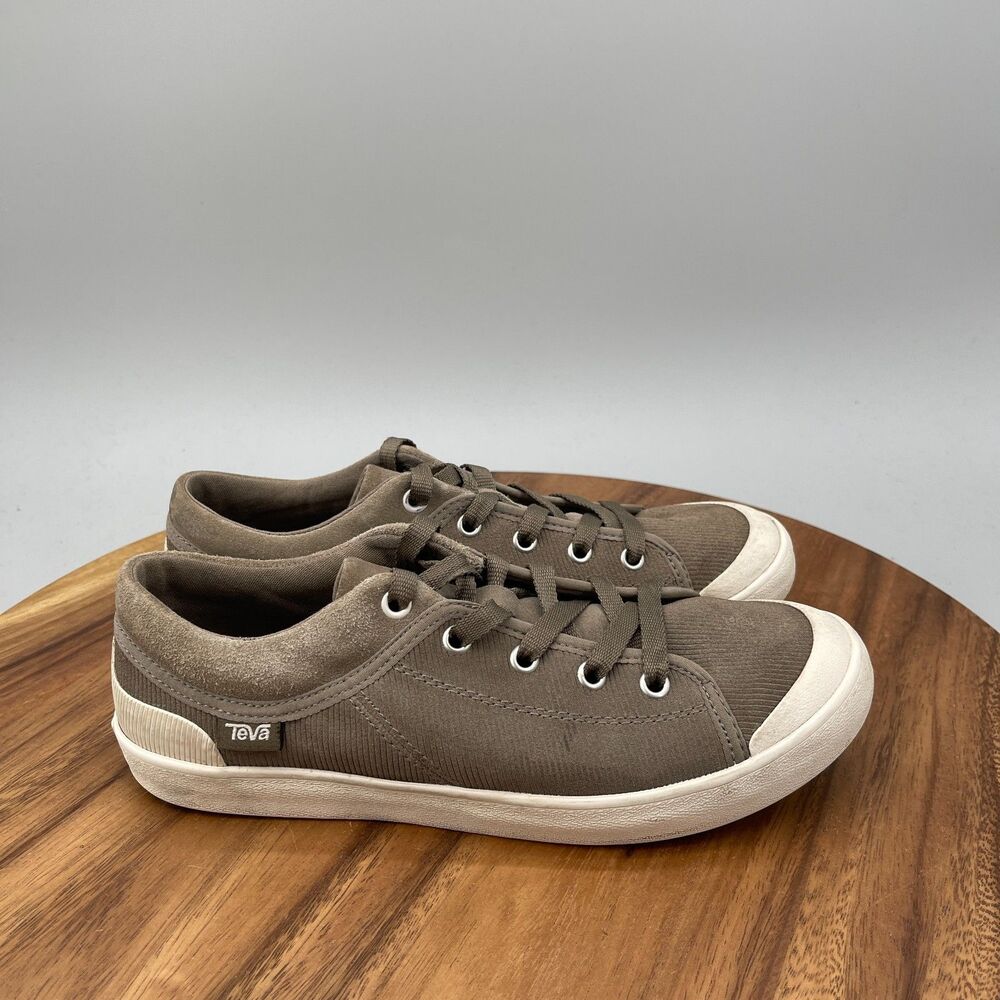 Teva Freewheel Corduroy Shoes Womens Size 8 Brown Casual Comfort Walking Sneaker